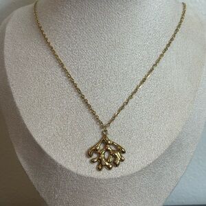 Handmade Gold Coral Necklace | Waterproof & Tarnish Resistant